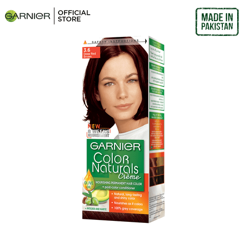 Garnier Color Naturals - 3.6 Deep Red Brown - HKarim Buksh