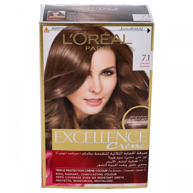 LOreal Excellence Creme Ash Blonde 7.1 192ml - HKarim Buksh