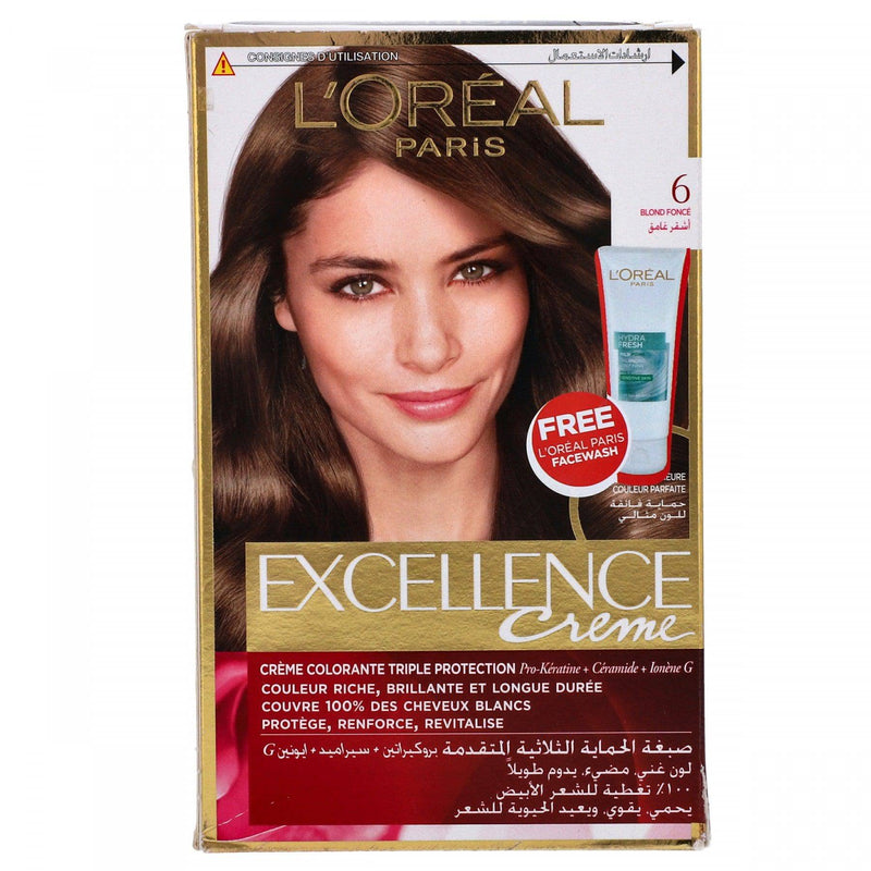 LOreal Excellence Creme Dark Blonde 6 192ml - HKarim Buksh