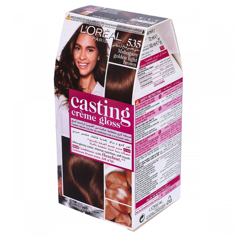 Loreal Paris Casting Creme Gloss 535 Mohagony Golden Light Brown - HKarim Buksh