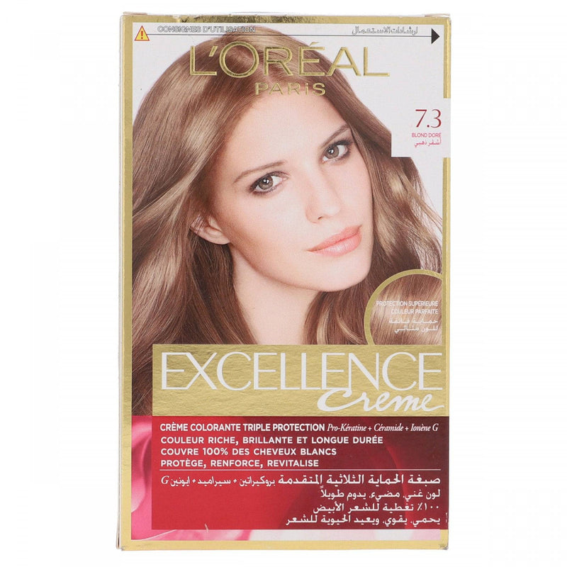 Loreal Paris Excellence Creme 7.3 Golden Blonde Hair Color - HKarim Buksh