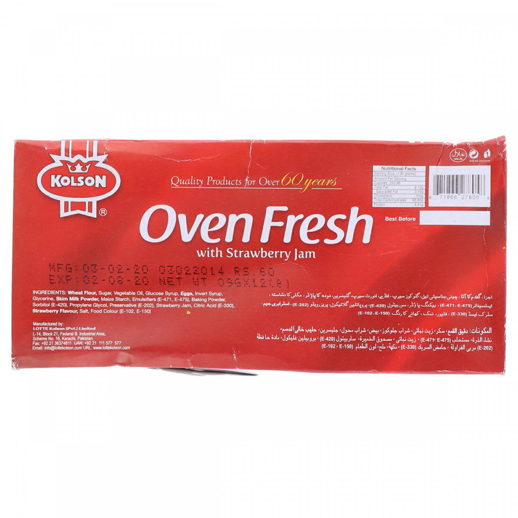 Kolson Oven Fresh with Strawberry Jam 12 Packs – HKarim Buksh