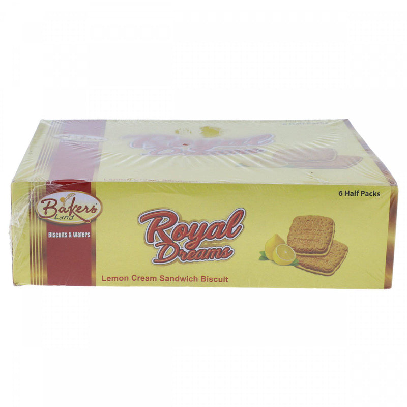 Bakers Land Royal Dreams Lemon Cream Sandwich Biscuits 6 Half Packs - HKarim Buksh