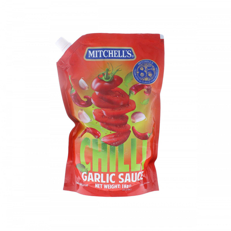 Mitchells Chilli Garlic Sauce 1kg Pouch - HKarim Buksh
