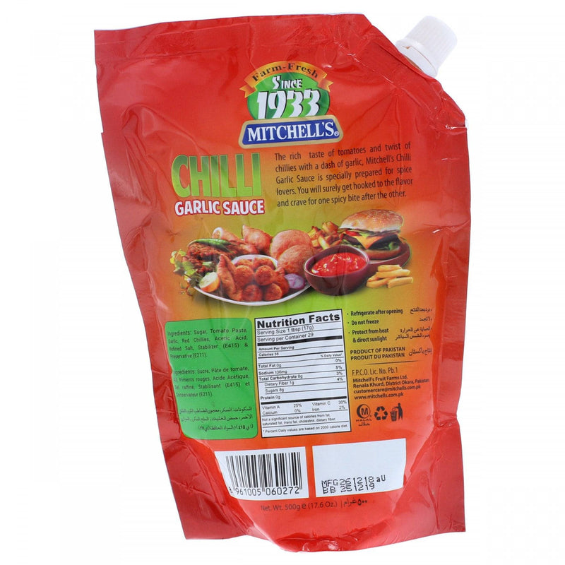 Mitchells Chilli Garlic Sauce 500g - HKarim Buksh