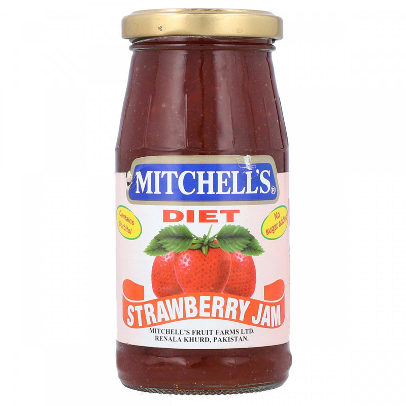Mitchells Diet Strawberry Jam 325g - HKarim Buksh