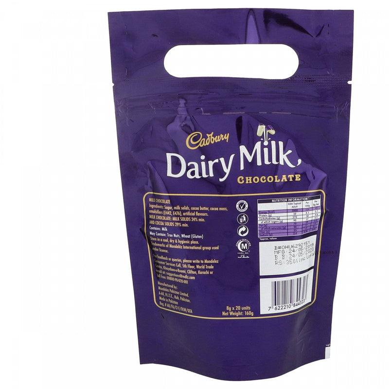 Cadbury Dairy Milk Chocolate 20x 8g Mini Bars - HKarim Buksh