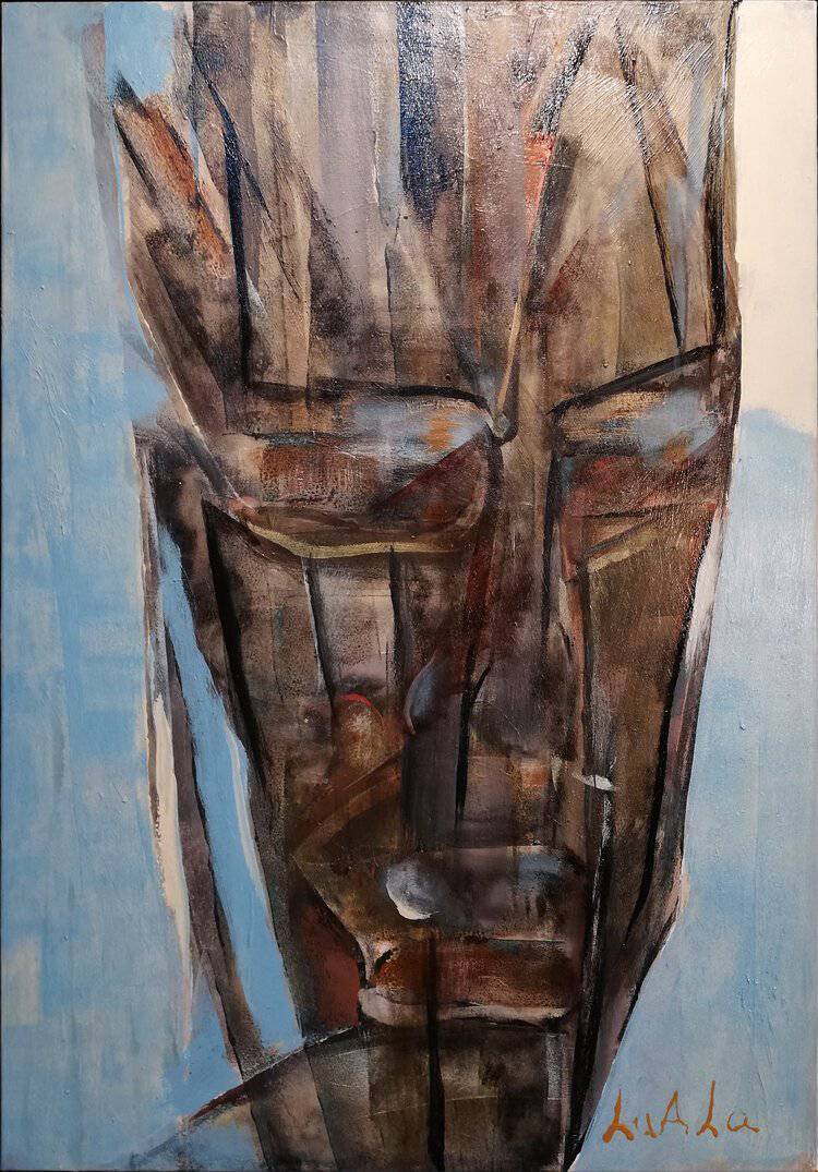 Blue with Mask - HKarim Buksh