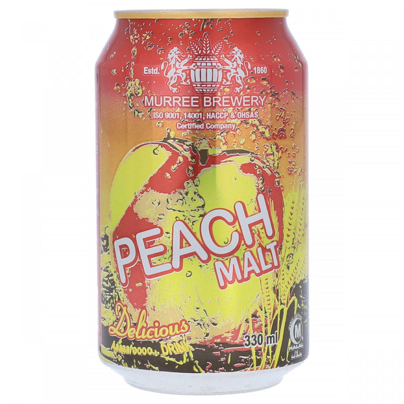 Murree Brewery Peach Malt Can 330ml - HKarim Buksh