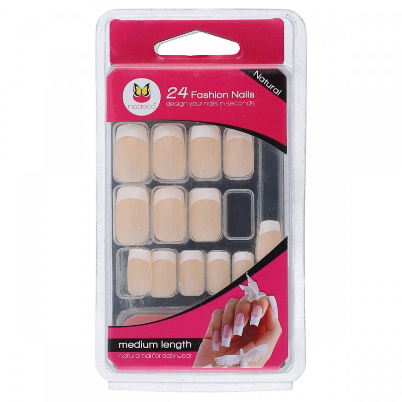 Nadeco 24 Fashion Nails Medium Length 1 Pack - HKarim Buksh