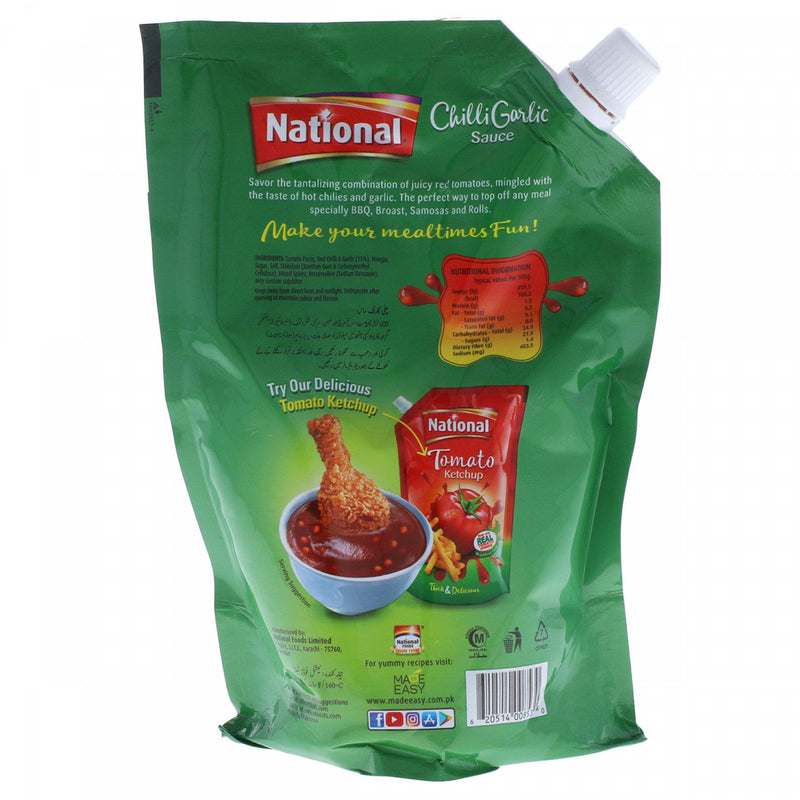 National Chilli Garlic Sauce 475g Pouch - HKarim Buksh