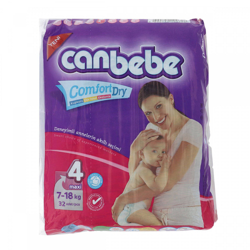 Canbebe Comfort Dry 4 Maxi 7-18 Kg 32 Adetpcs - HKarim Buksh
