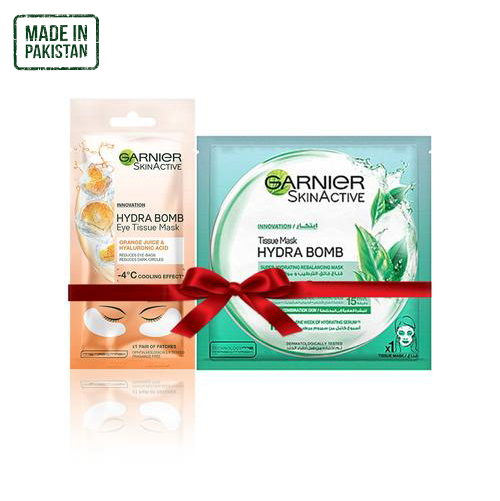 Garnier Skin Active Hydra Bomb Tissue Mask - Eye mask + Green Tea - HKarim Buksh