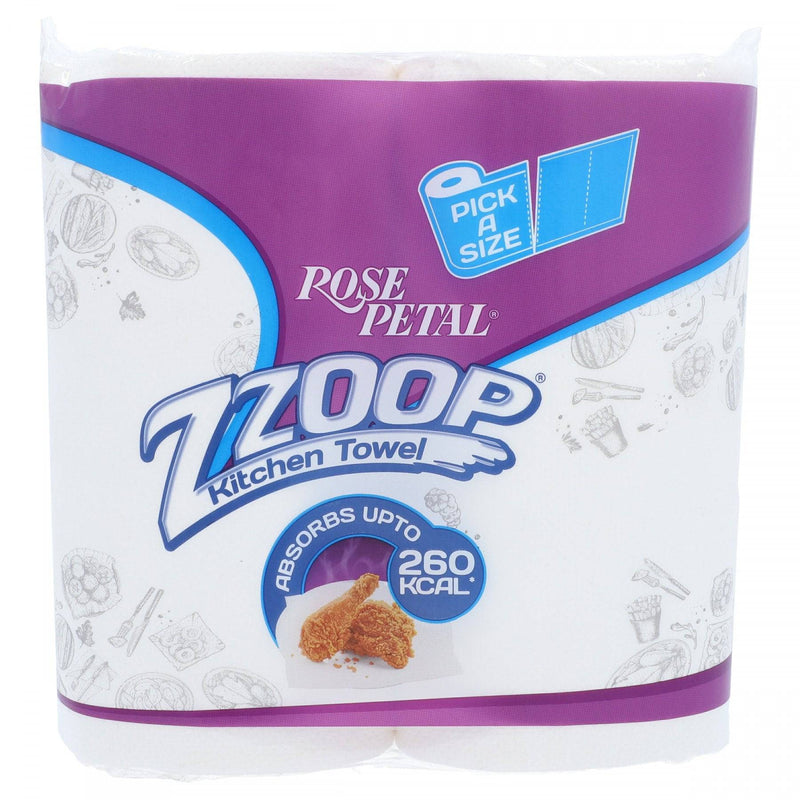 Rose Petal Zzoop Kitchen Towel 2 Towel Roll - HKarim Buksh