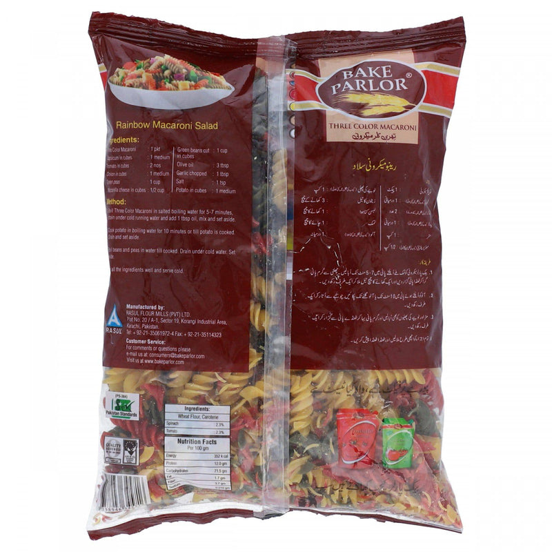 Bake Parlor Three Color Macaroni 400g - HKarim Buksh