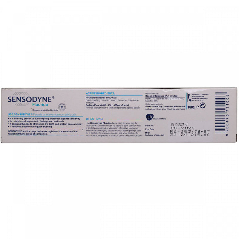 Sensodyne Fluoride 100g - HKarim Buksh