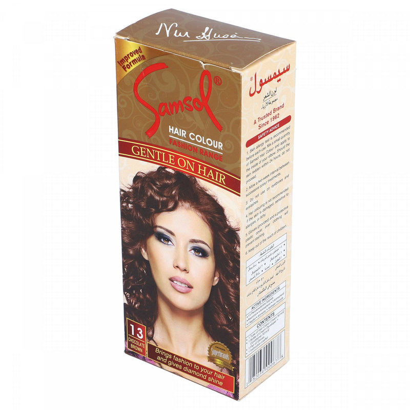 Samsol Hair Color Fashion Range 13 Chocolate Brown 140g - HKarim Buksh