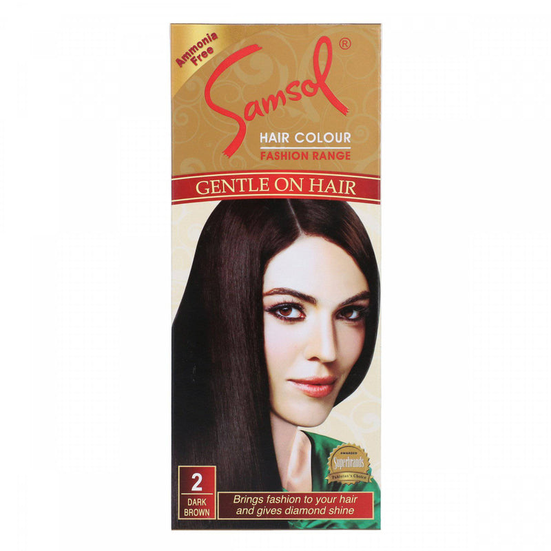 Samsol Hair Color No Ammonia 02 Dark Brown - HKarim Buksh