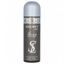 Secret Love Grey For Men Long Lasting Perfumed Body Spray 225ml - HKarim Buksh