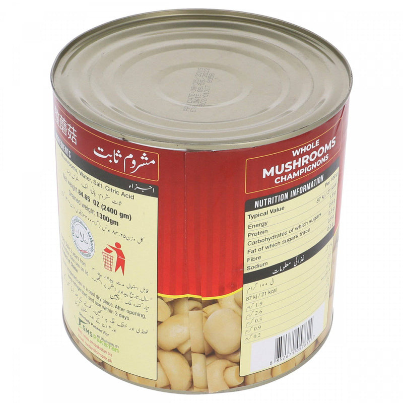 Sms Whole Mushrooms Champignons Choice Quality 2400g - HKarim Buksh
