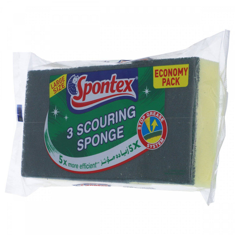 Spontex Scouring Sponge Xl X3 - HKarim Buksh
