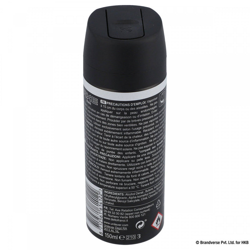 Axe Black Deodorant & Body Spray 150ml - HKarim Buksh