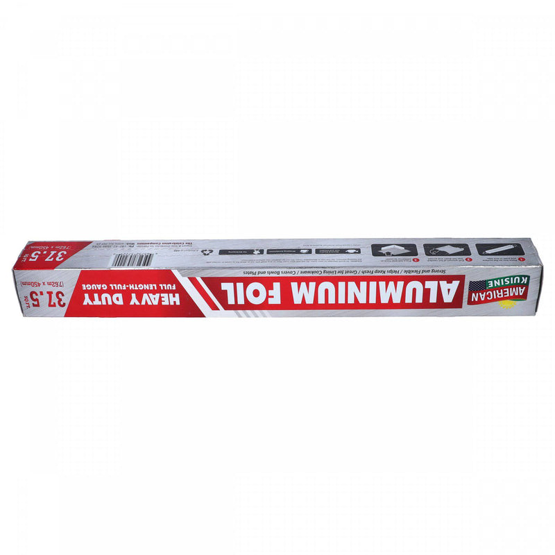 American kuisine Aluminium Foil Heavy Duty 37.5 sq.ft (7.62m x 450m) - HKarim Buksh