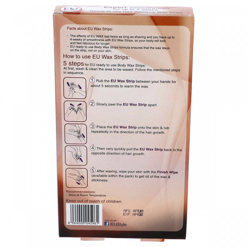 EU Wax Strips Chocolate Sensation 10 Strips - HKarim Buksh