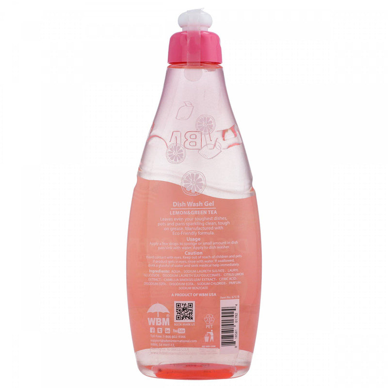 Home Dish Wash Gel Ultra Concentrated Lemon & Green Tea 500ml - HKarim Buksh
