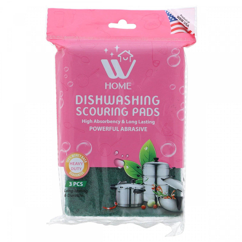 Home Dish washing Scouring Pads Power Full Abrasive 3 Pcs - HKarim Buksh