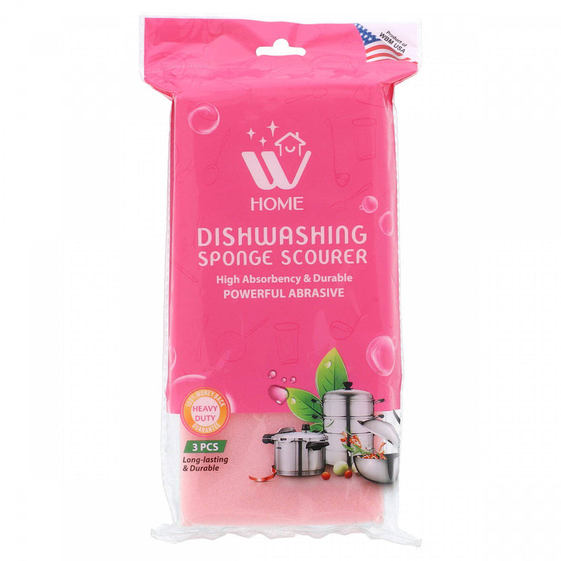 Home Dish Washing Sponge Scourer Power Full Abrasive 3 Pcs - HKarim Buksh
