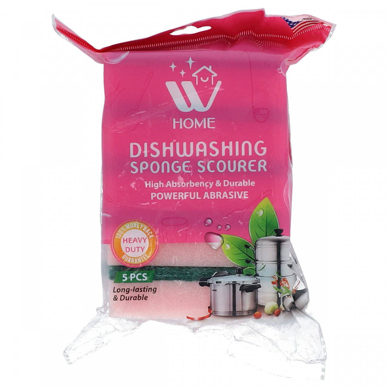 Home Dish Washing Sponge Scourer Power Full Abrasive 5 Pcs - HKarim Buksh
