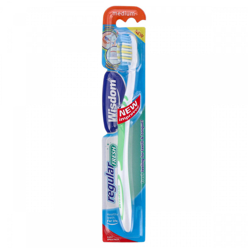 Wisdom Medium Tooth Brush Green - HKarim Buksh