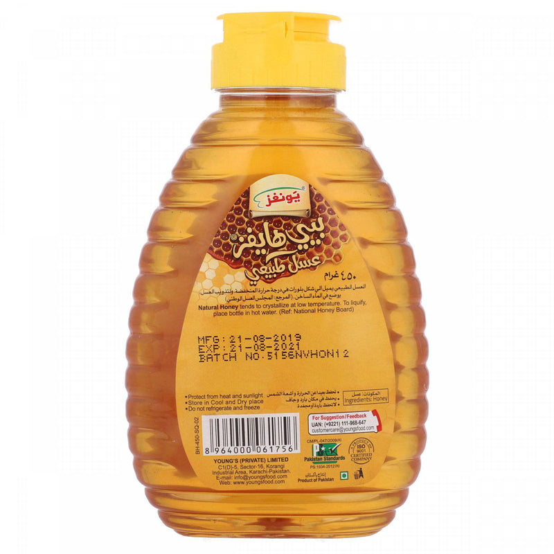 Youngs Bee Hives Natural Honey 450g - HKarim Buksh