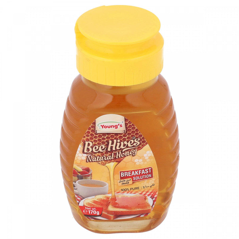 Youngs Bee Hives Natural Honey Bottle 170ml - HKarim Buksh